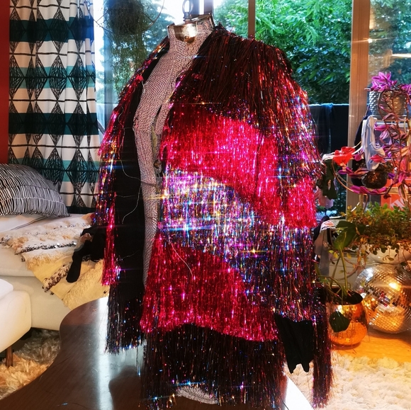 Fringe Tinsel Festival Jacket - Saltburn Eras Jacket - Picture 4 of 5